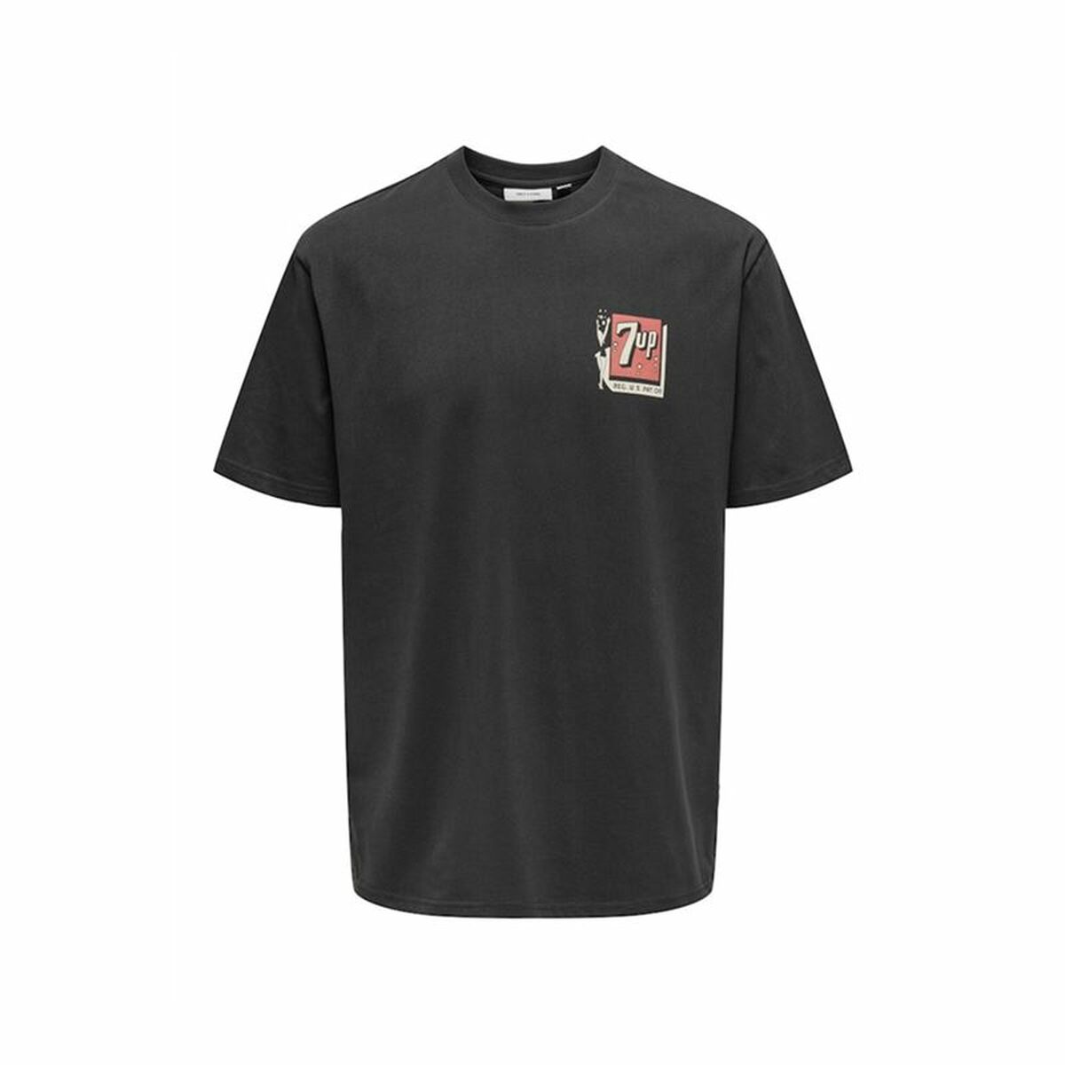 T-shirt med kortärm Herr Only & Sons Ons7Up Rlx Ss Svart