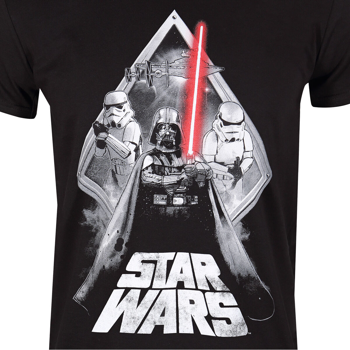 T-shirt med kortärm Star Wars Galaxy Portal Svart Unisex - 2