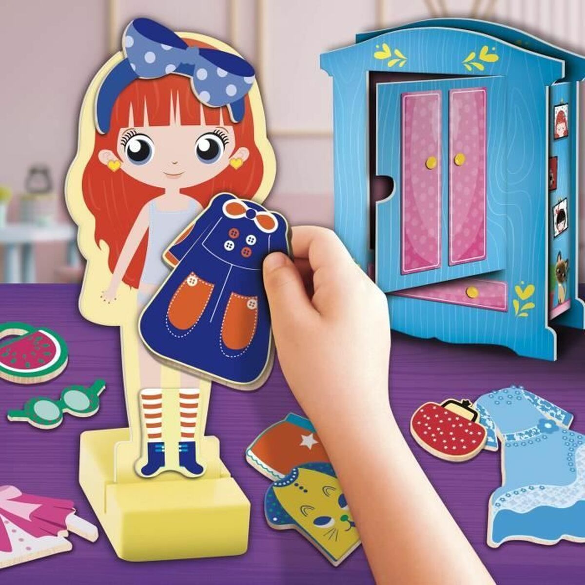 Utbildningsspel Lisciani Giochi Magnetic Fashion Doll (FR) - 5