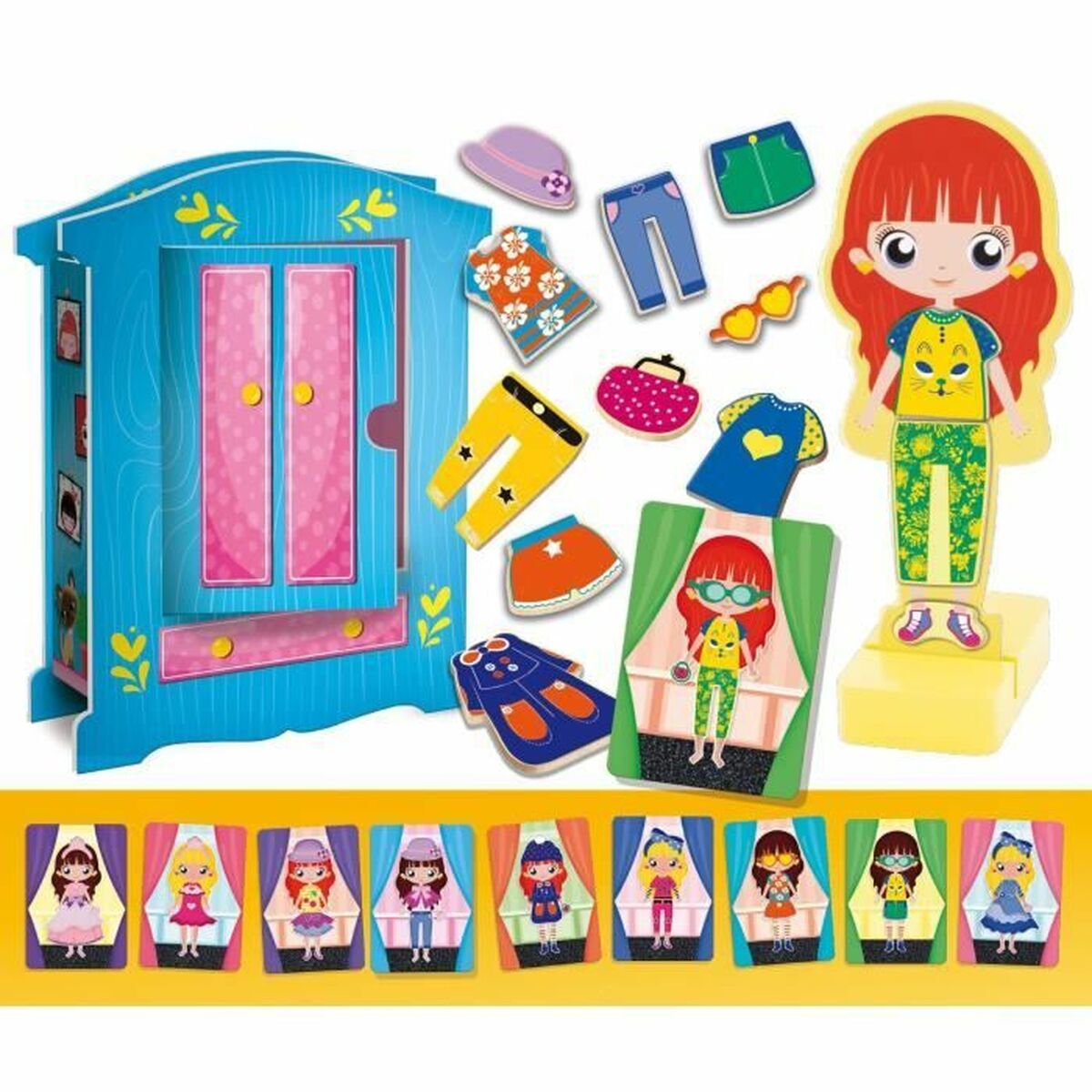 Utbildningsspel Lisciani Giochi Magnetic Fashion Doll (FR) - 4