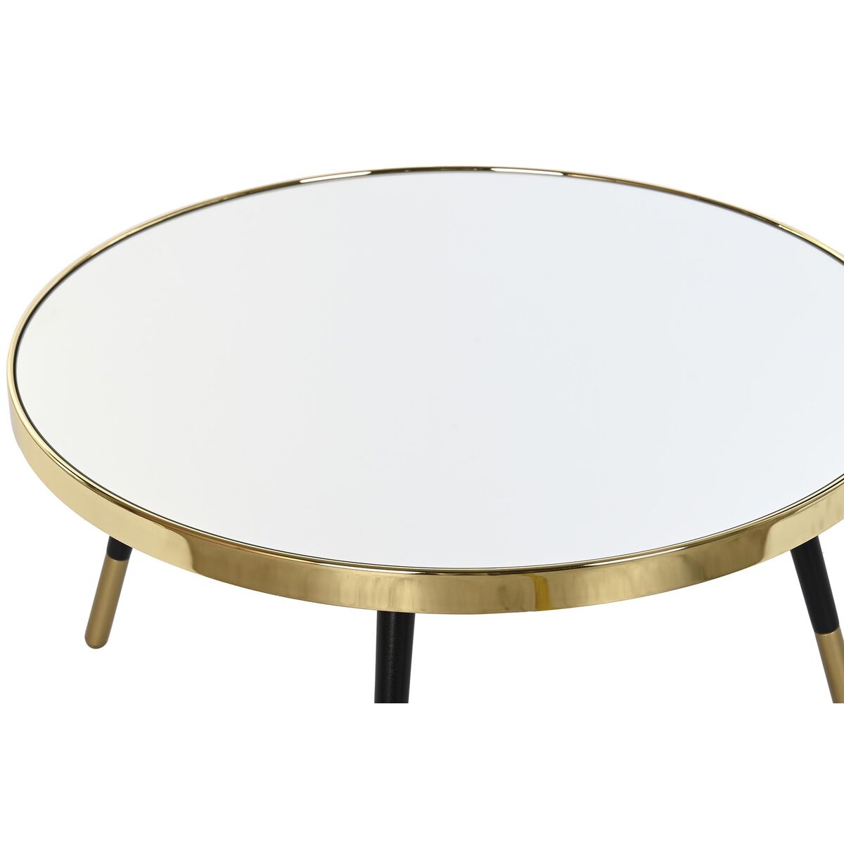 Soffbord DKD Home Decor Glamour Gyllene Silvrig Stål Speglar 82,5 x 82,5 x 40 cm - 2