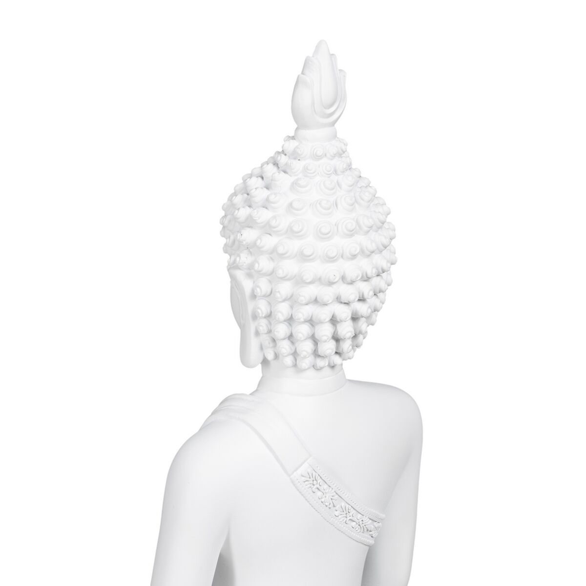 Prydnadsfigur Vit Buddha 19,2 x 12 x 32,5 cm - 7