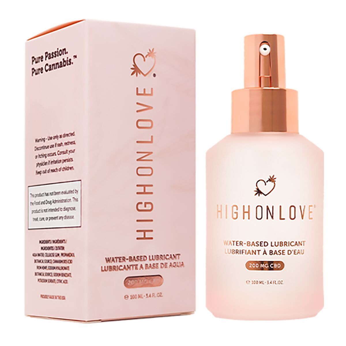 Glidmedel High on Love 100 ml Sin aroma 1 Delar