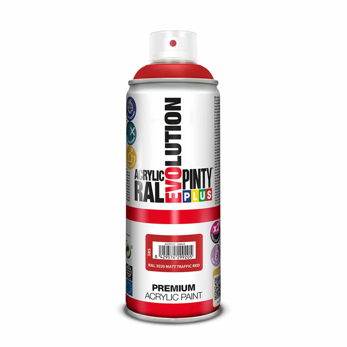 Sprejfärg Pintyplus Evolution RAL 3020 Traffic Red 400 ml Matt