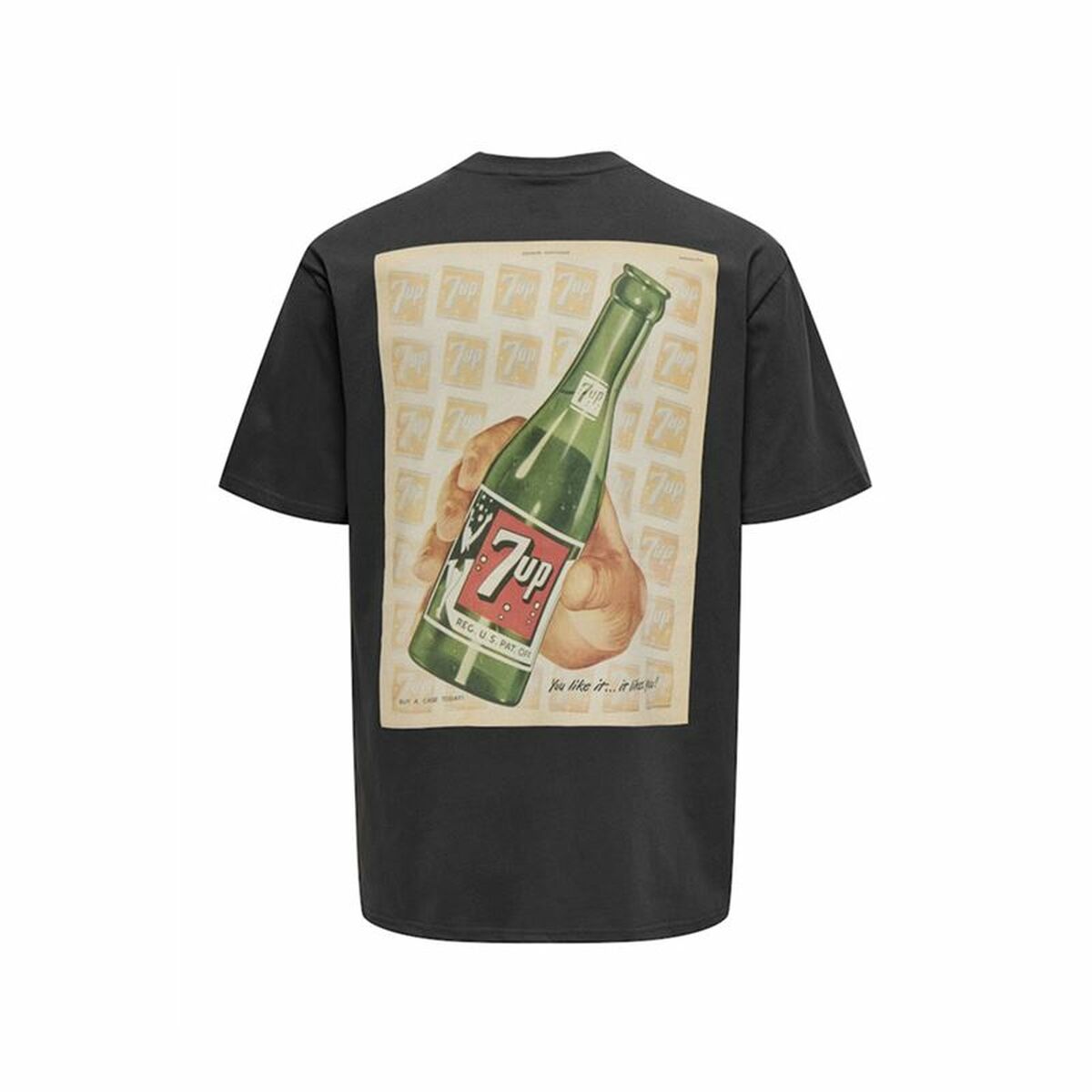 T-shirt med kortärm Herr Only & Sons Ons7Up Rlx Ss Svart - 2