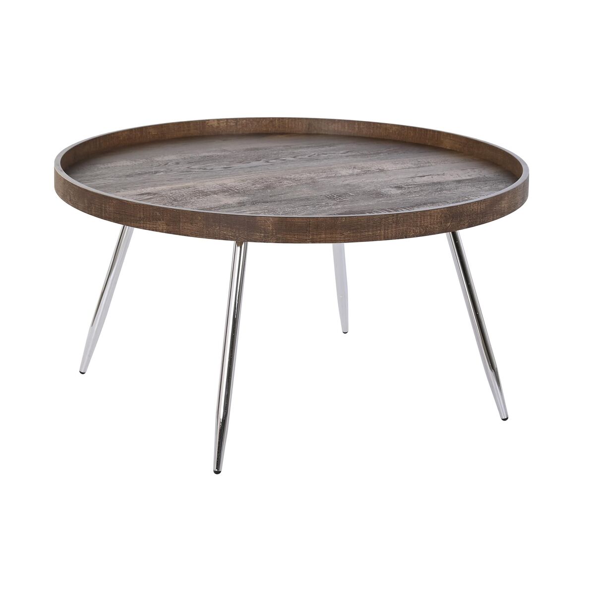Soffbord DKD Home Decor Brun Silvrig Metall Stål Trä MDF 30 x 40 cm 78 x 78 x 41,5 cm - 3