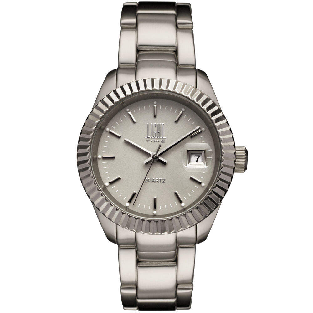 Unisexklocka Light Time ALLUMINIUM (Ø 34 mm)