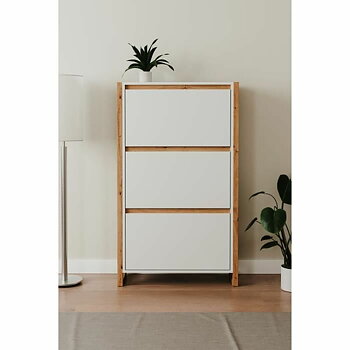 Skoställ Vit Tölgy 70 x 25 x 125 cm