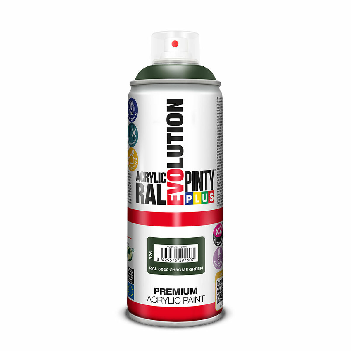 Sprejfärg Pintyplus Evolution RAL 6020 Mörkgrön 400 ml Kromad