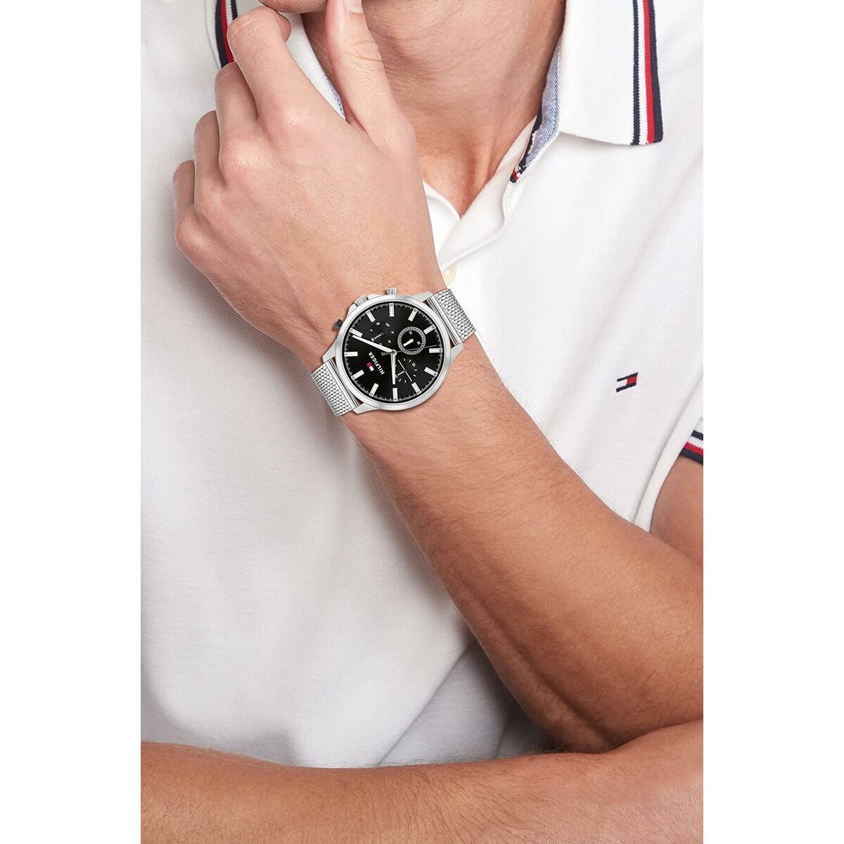 Herrklocka Tommy Hilfiger RYDER Svart Silvrig - 3
