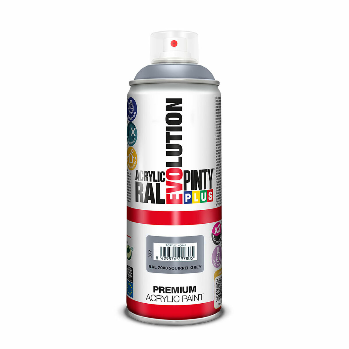 Sprejfärg Pintyplus Evolution RAL 7000 Grå squirrel 400 ml