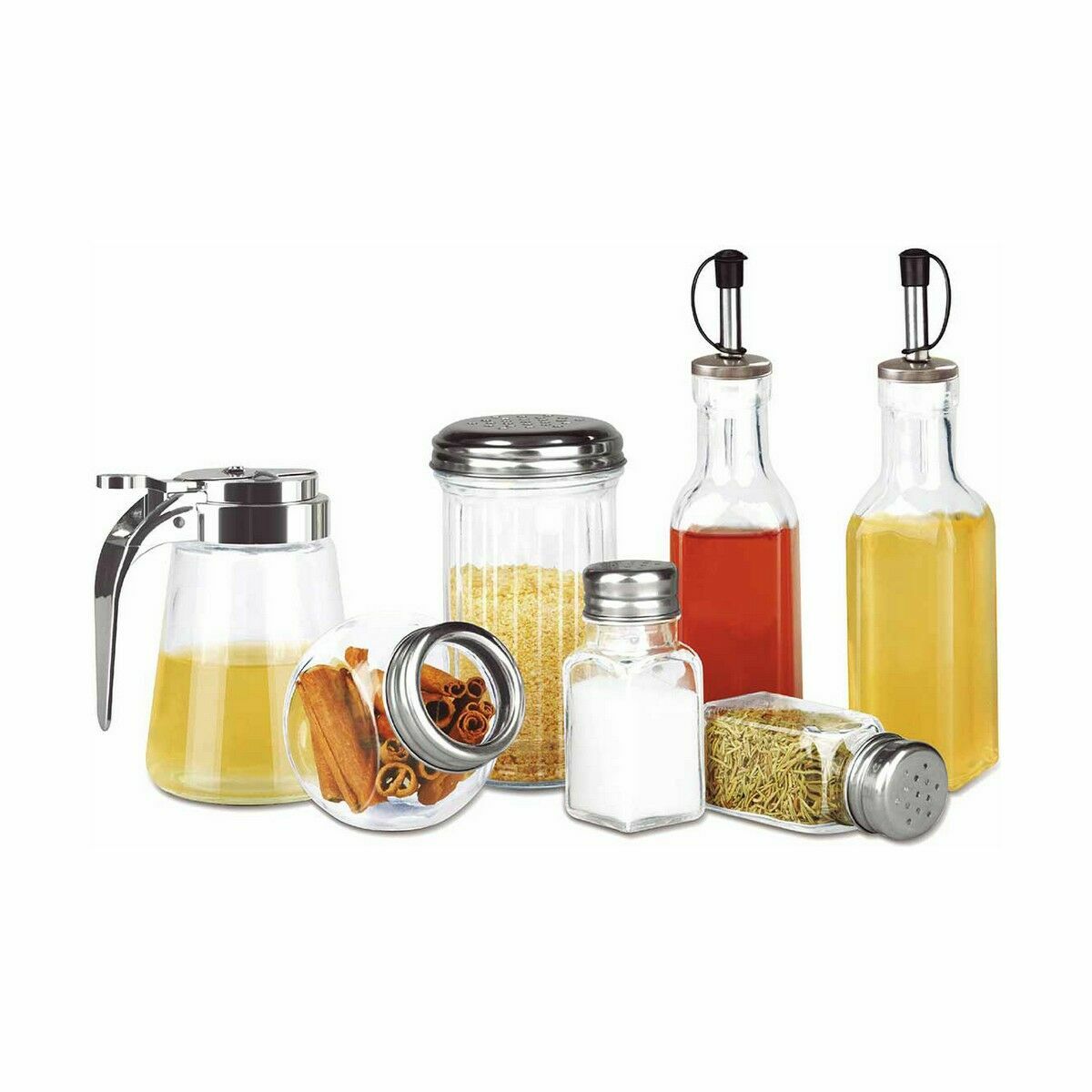 Condiment container set Silvrig Metall (12 antal) - 4