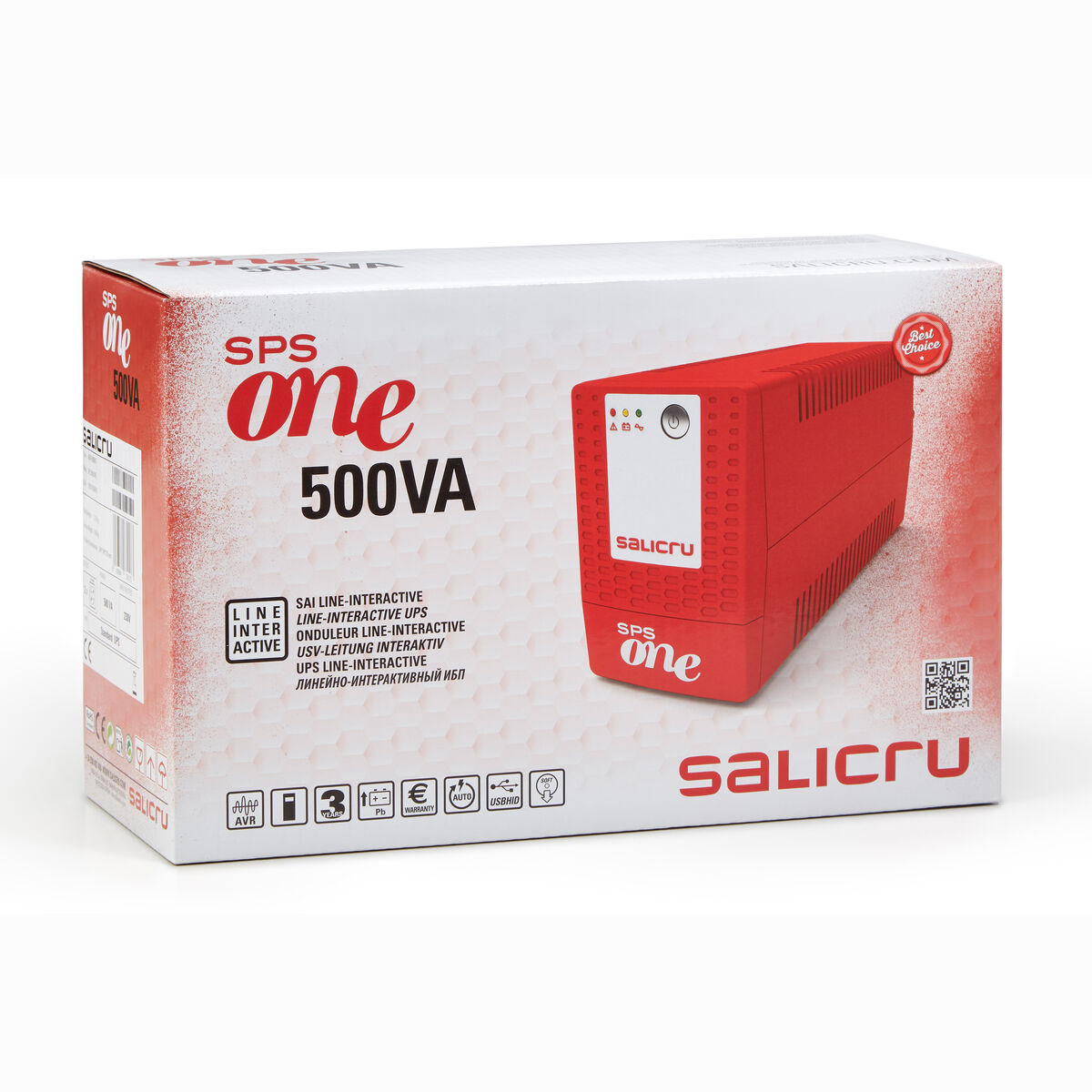 System för Avbrottsfri Strömförsörjning Interaktiv (UPS) Salicru SPS 500 ONE IEC 240 W - 3
