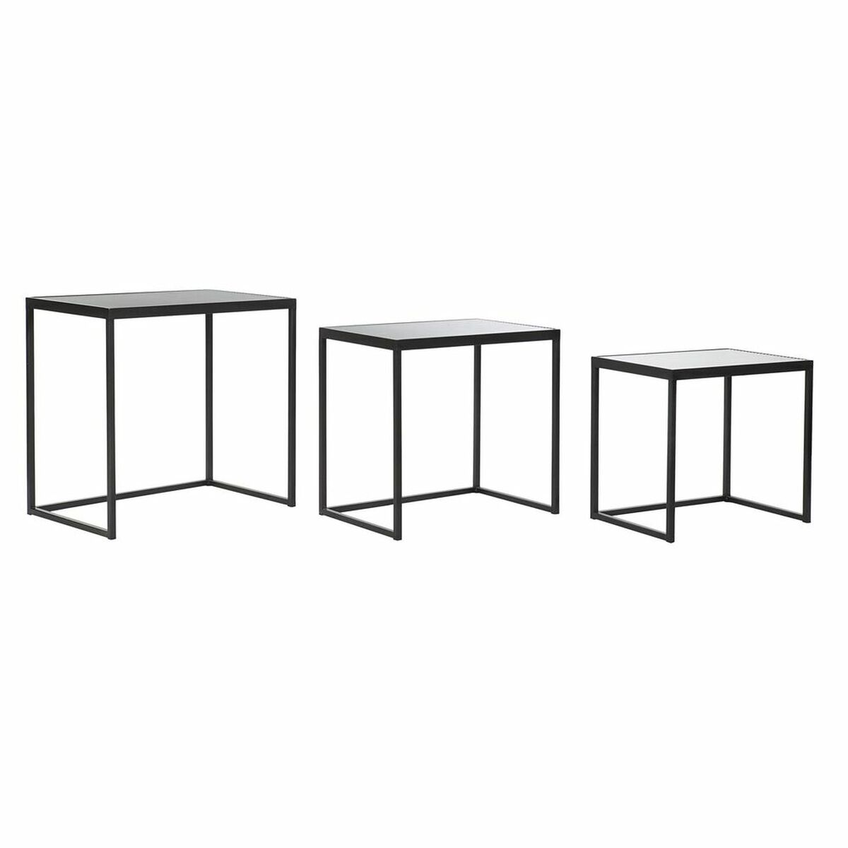 Set om 3 bord DKD Home Decor Svart 58 x 36,5 x 53,5 cm - 5