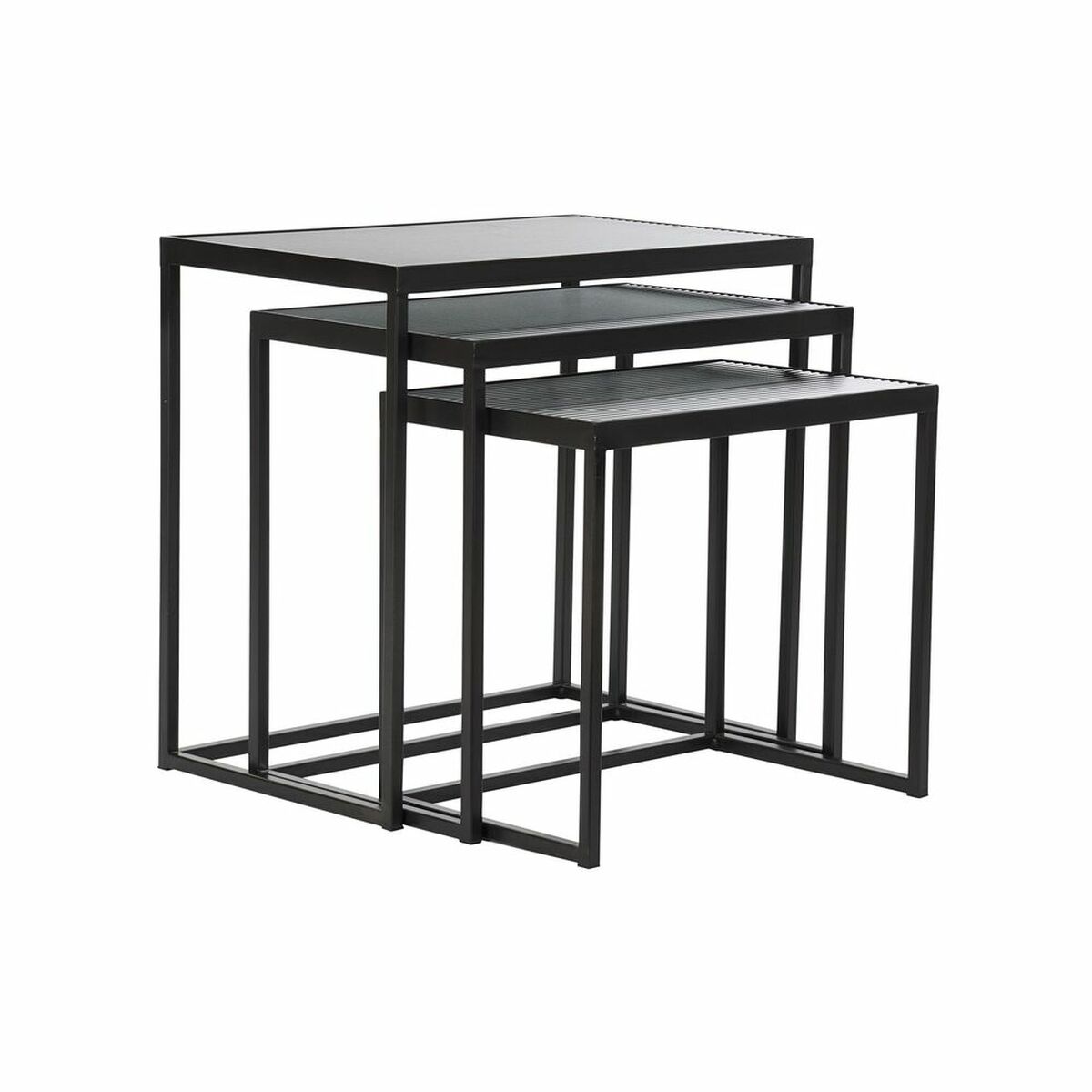 Set om 3 bord DKD Home Decor Svart 58 x 36,5 x 53,5 cm - 7