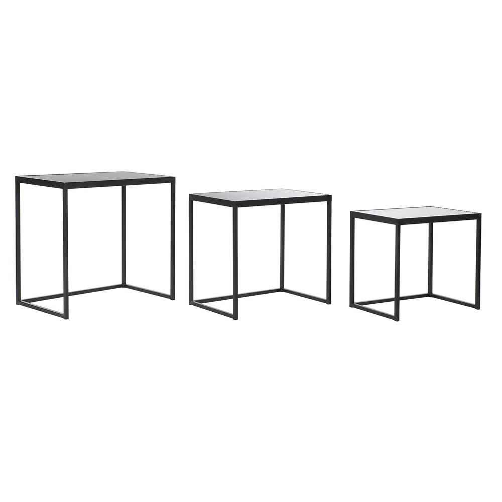 Set om 3 bord DKD Home Decor Svart 58 x 36,5 x 53,5 cm