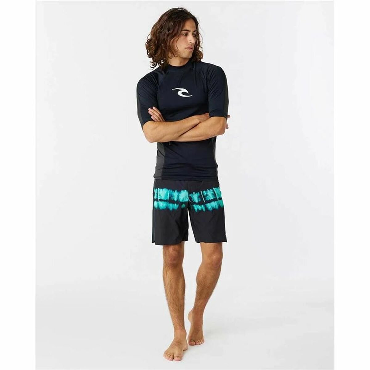 T-shirt med kortärm Herr Rip Curl Waves pf Svart - 5