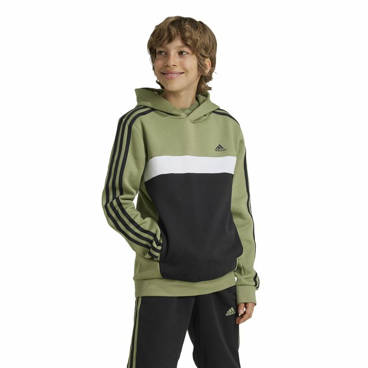 Tröja med huva Unisex Adidas Tiberio  Grön - 2