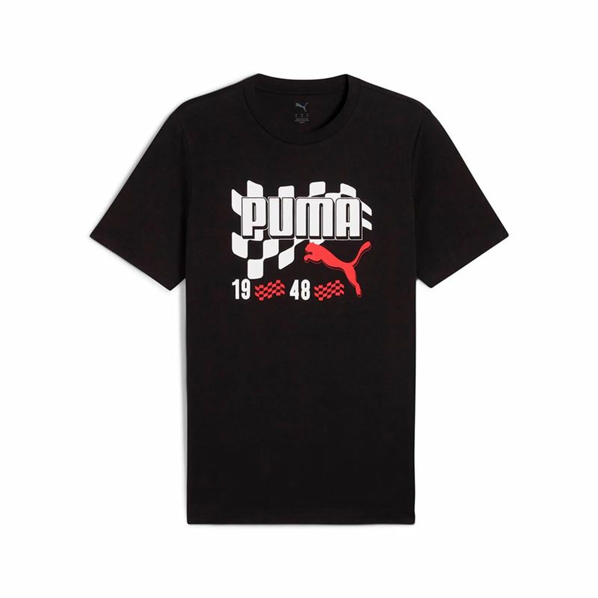 T-shirt med kortärm Herr Puma Graphics Moto Flag Svart