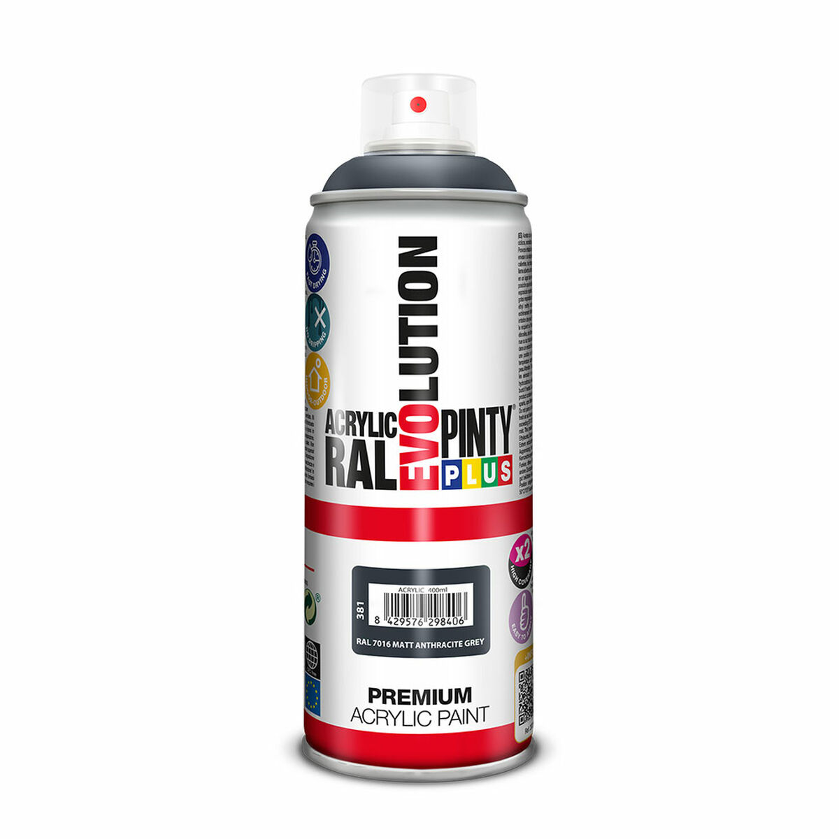 Sprejfärg Pintyplus Evolution RAL 7016 Antracitgrå 400 ml Matt