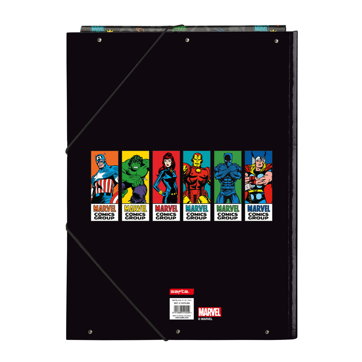 Sorteringsmapp The Avengers Super heroes Svart A4