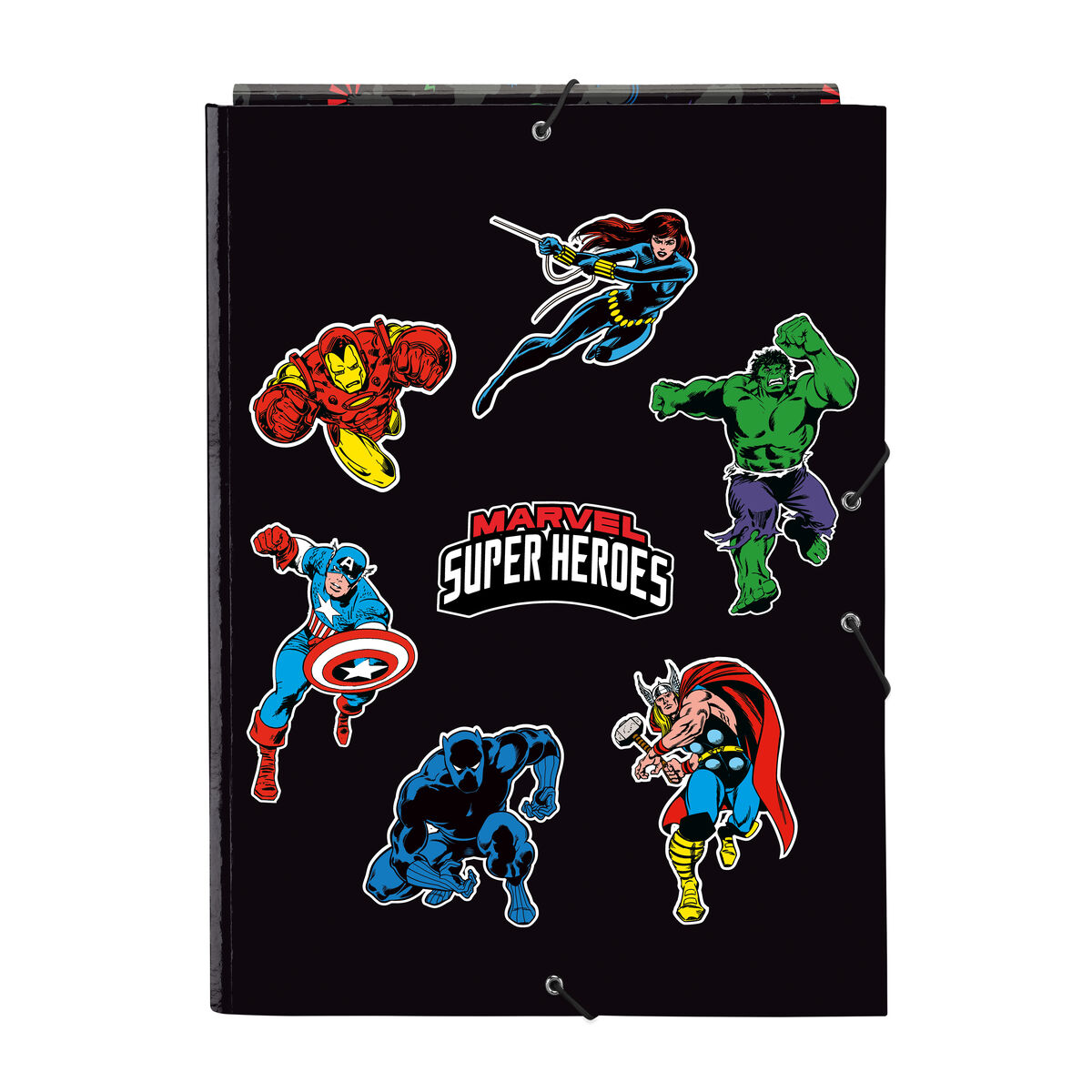 Sorteringsmapp The Avengers Super heroes Svart A4 - 4