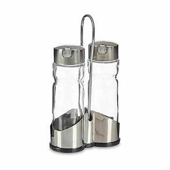 Set med olja och vinäger Transparent Metall (12 antal)