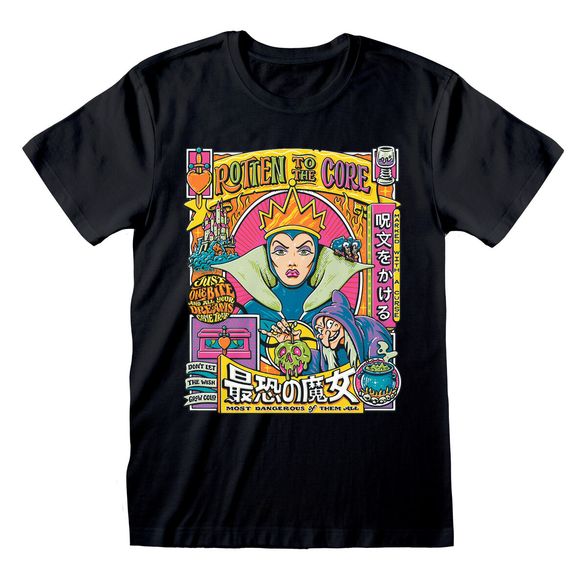 T-shirt med kortärm Disney Rotten to the Core Svart Unisex - 3