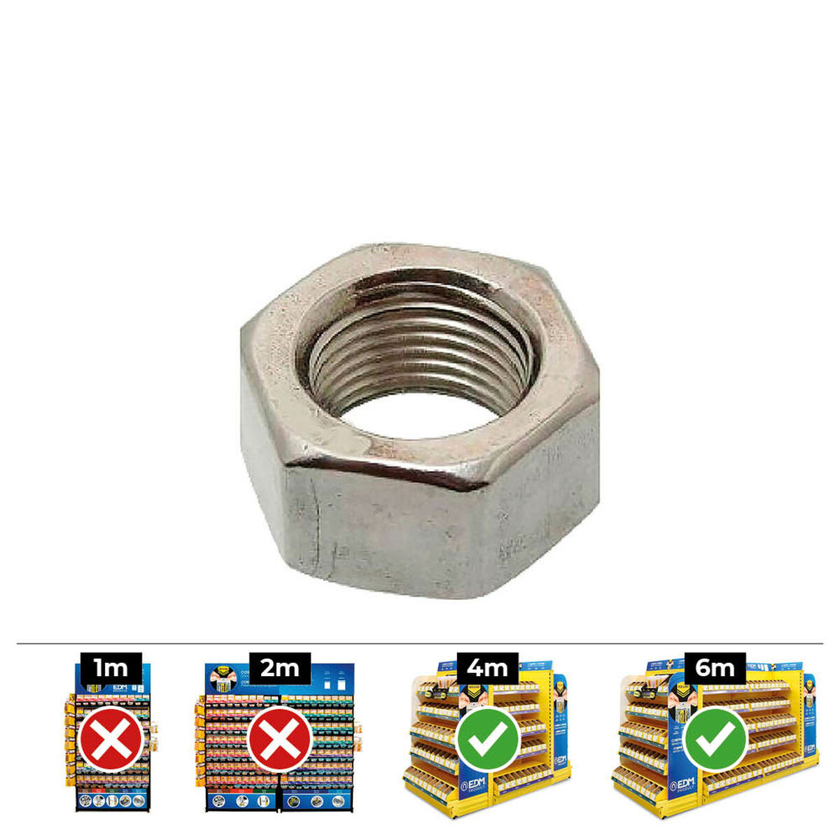 Mutter CELO din/ref 934 10 Ø 10 mm (250 antal) - 4