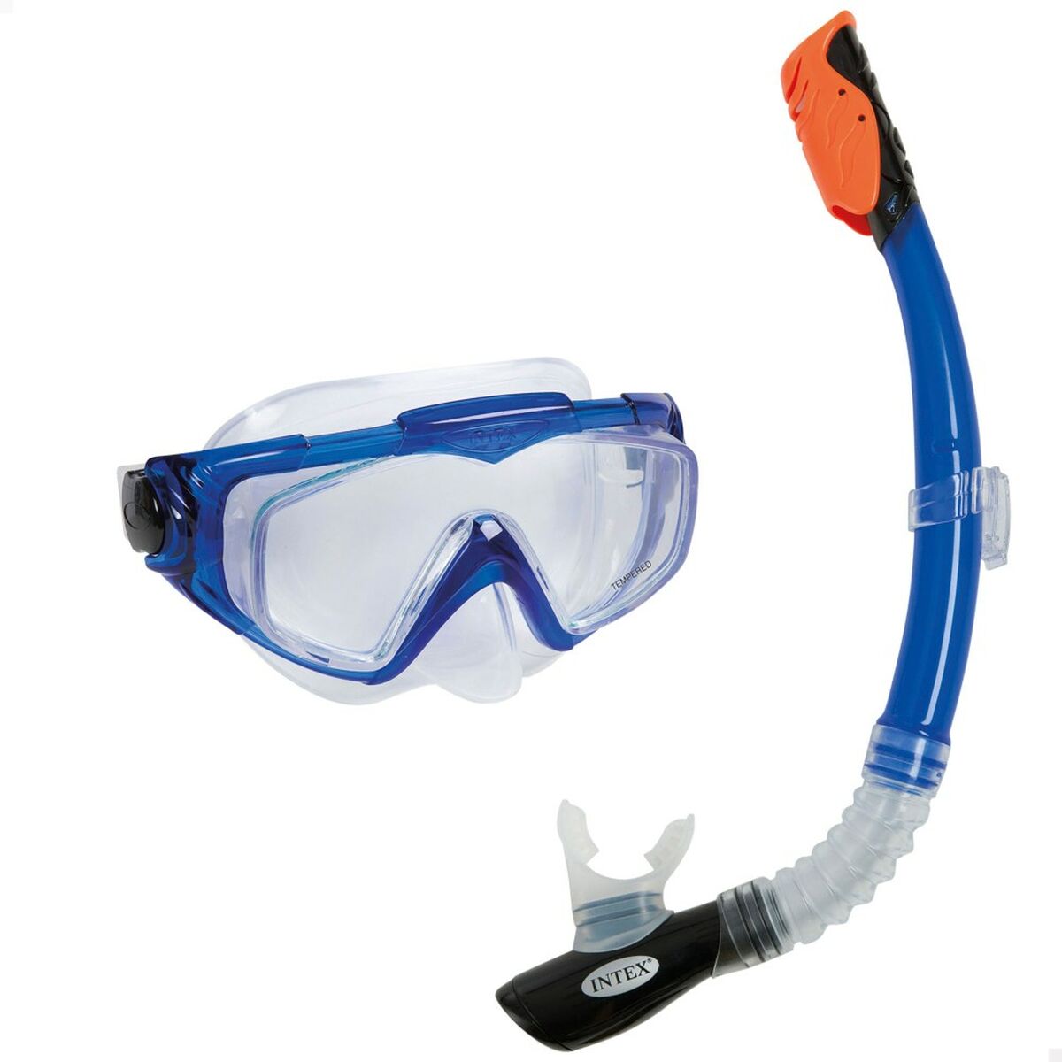 Snorkel och cyklop Intex Aqua Pro Blå - 6
