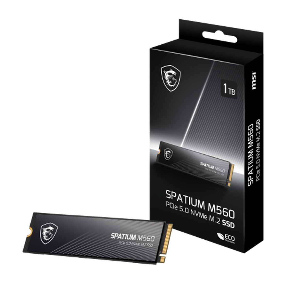 Hårddisk MSI SPATIUM M560 PCIE 5.0 NVME M.2 1TB 1 TB SSD