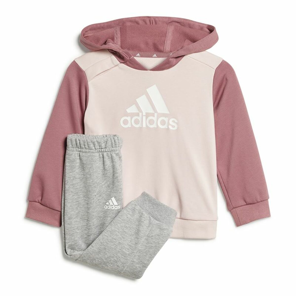 Träningsoverall, Barn Adidas Essentials Colorblock Grå Rosa