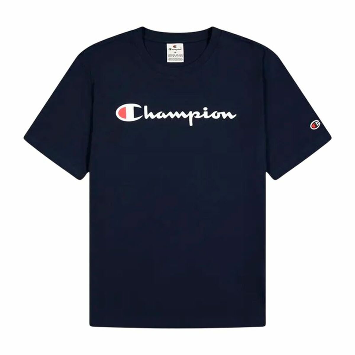 T-shirt med kortärm Herr Champion Champion Crewneck Marinblå