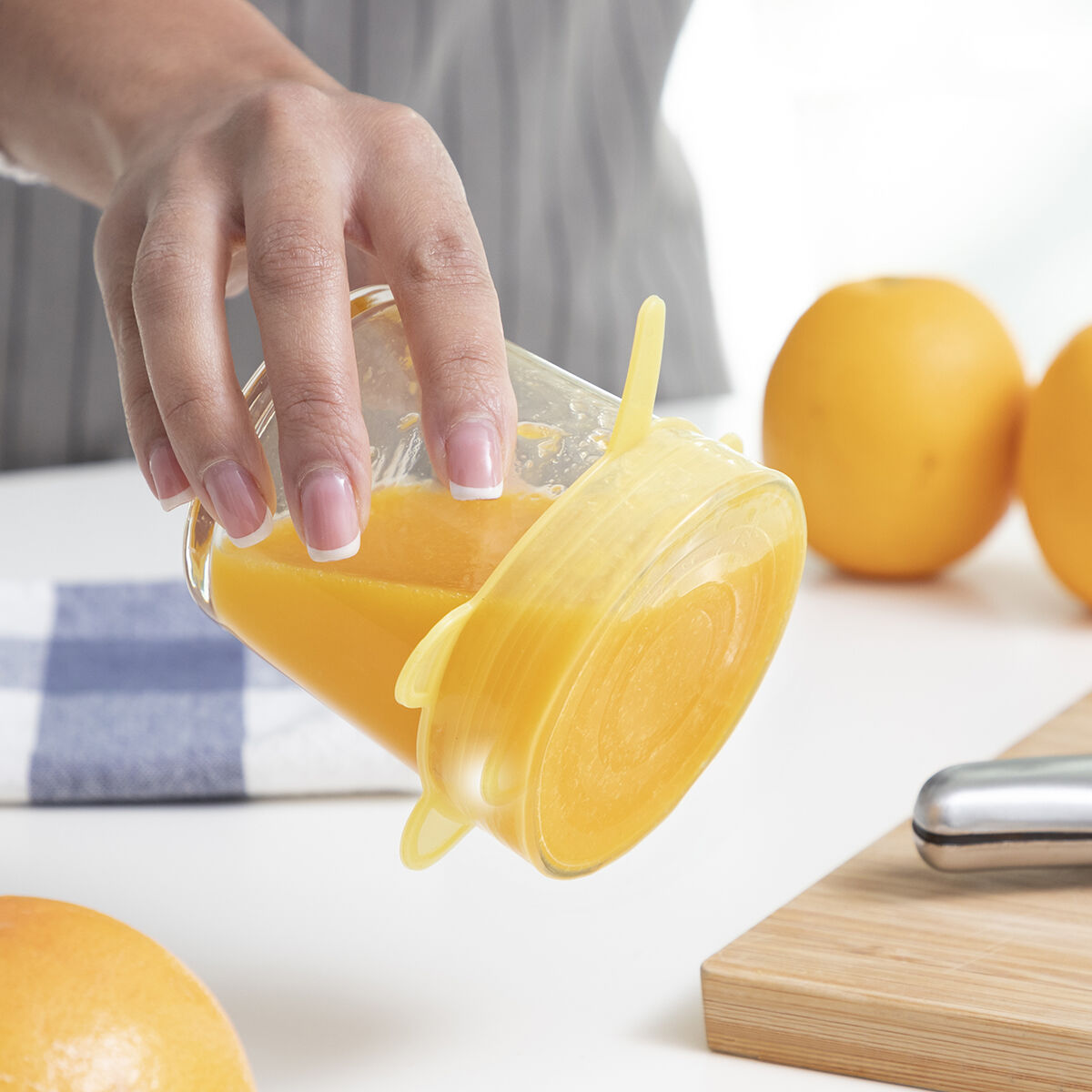 Set med 10 återanvändbara och justerbara lock till köket Lilyd InnovaGoods - 34