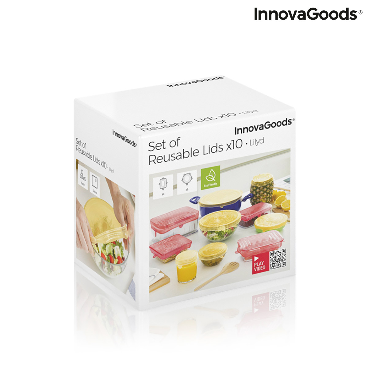 Set med 10 återanvändbara och justerbara lock till köket Lilyd InnovaGoods - 2