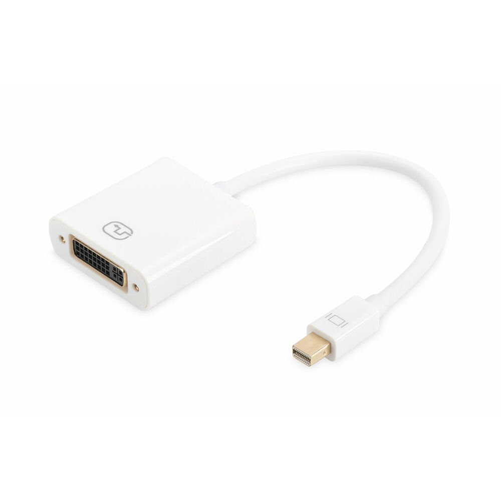 Mini-DisplayPort till DVI-adapter Digitus AK-340406-001-W Vit Svart