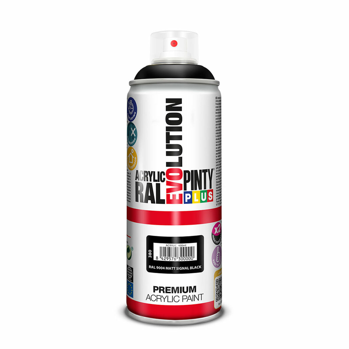 Sprejfärg Pintyplus Evolution RAL 9004 Signal Black 400 ml Matt