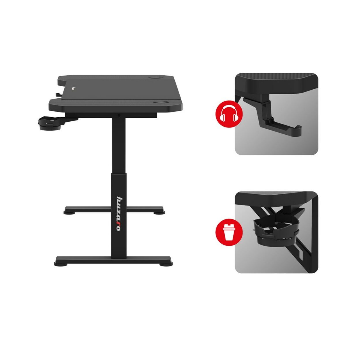 Skrivbord Huzaro HZ-Hero 2.6 Black - 2
