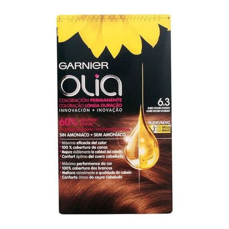 Färg utan ammoniak Garnier Olia Mörkt guldblont Nº 6.3-rubio oscuro dorado Nº 6,3 Rubio Oscuro Dorado Lote (1 antal) - 2
