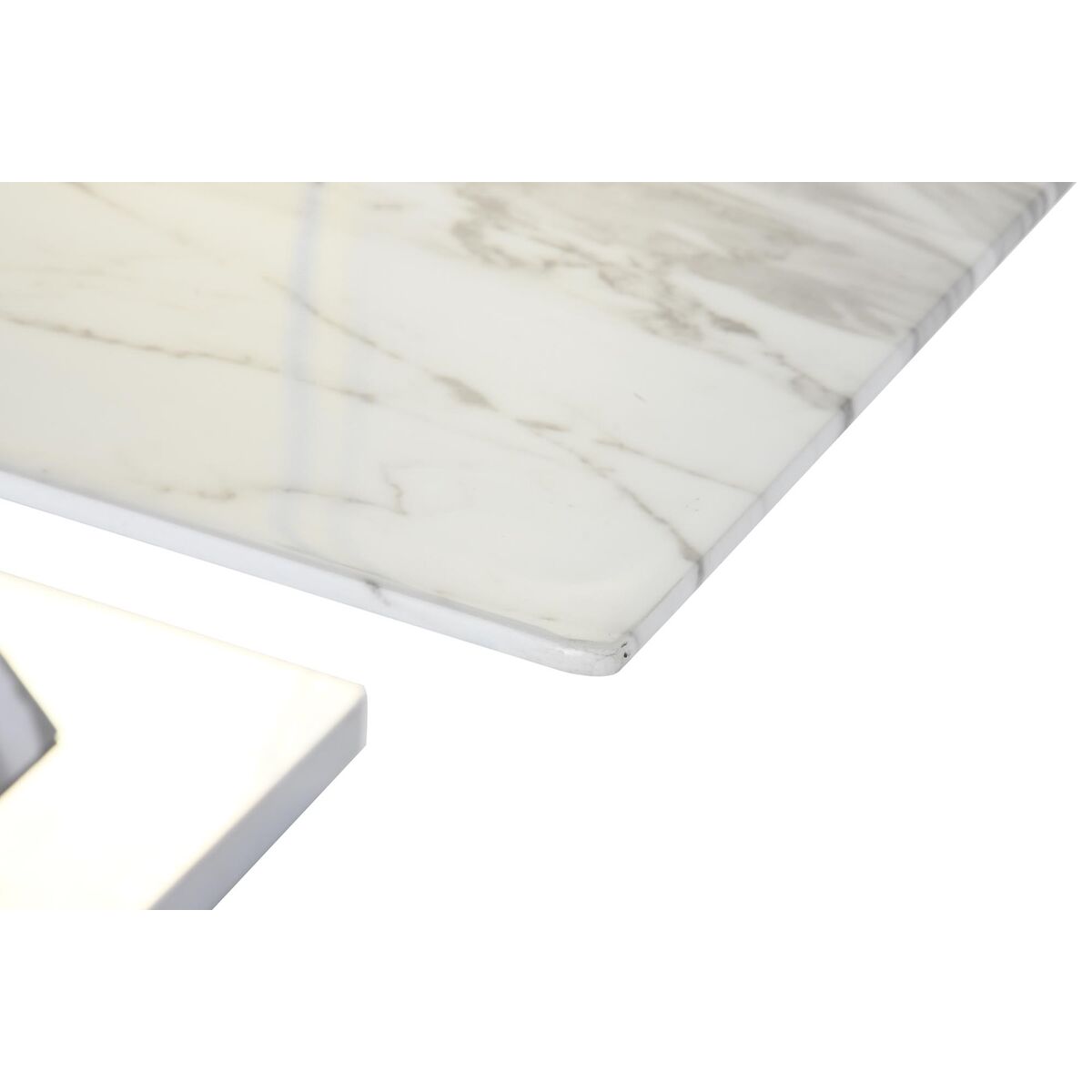 Soffbord DKD Home Decor Vit Silvrig Glas Stål 120 x 60 x 42 cm - 9