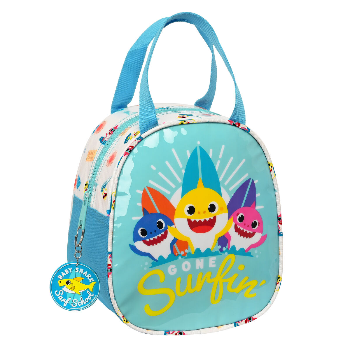 Termiskt tryck Baby Shark Surfing Blå Vit 19 x 22 x 14 cm