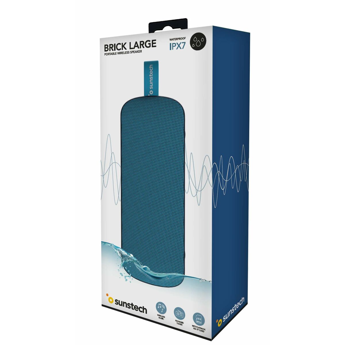 Bärbar Bluetooth Högtalare Sunstech BRICKLARGEBL Blå 2100 W 4 W 10 W - 5