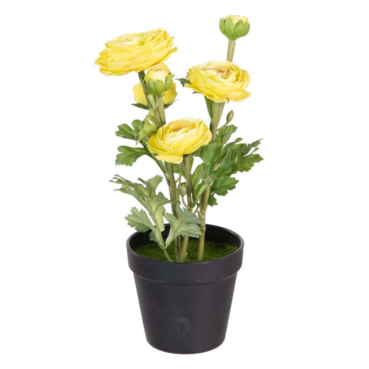 Dekorativ växt Polyester Polyetylen Järn Blomster 12,5 x 12,5 x 37 cm