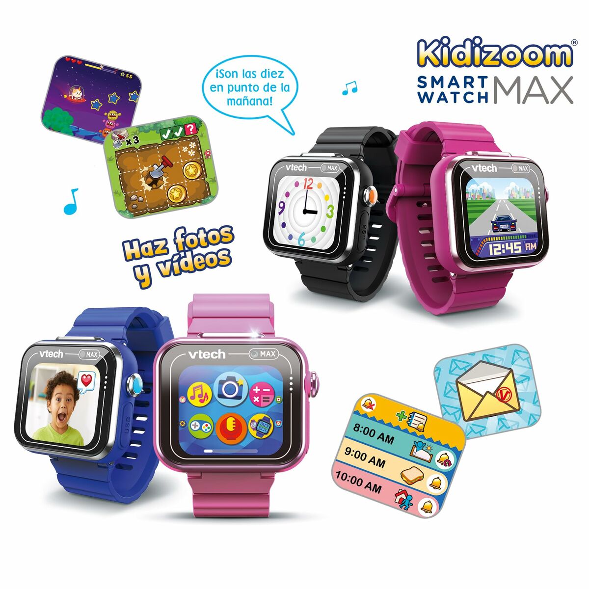 Barnklocka Vtech Kidizoom Smartwatch Max 256 MB Interaktivt Rosa - 7