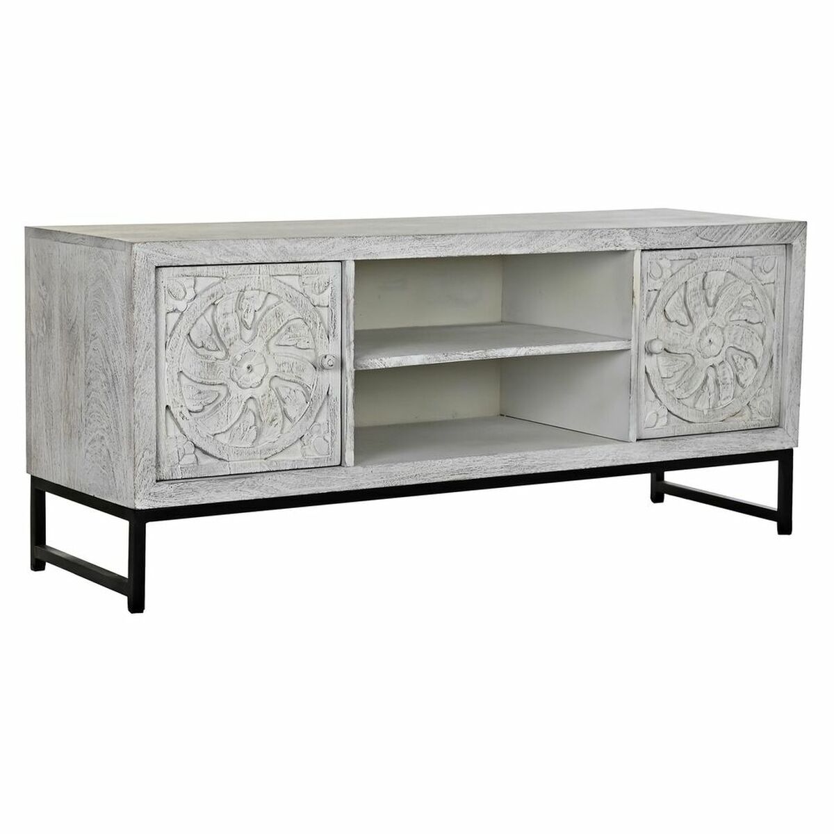TV-möbler DKD Home Decor Metall Mangoträ (130 x 40 x 55 cm) - 9