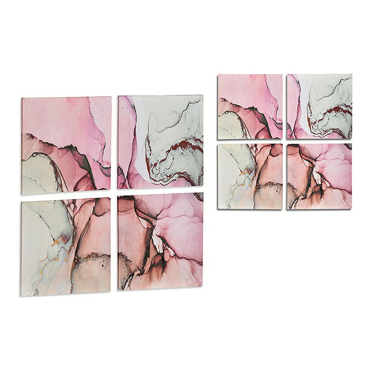 Kanvas Gift Decor Kanvas 35 x 7 x 35 cm Marmor (4 Delar) - 2