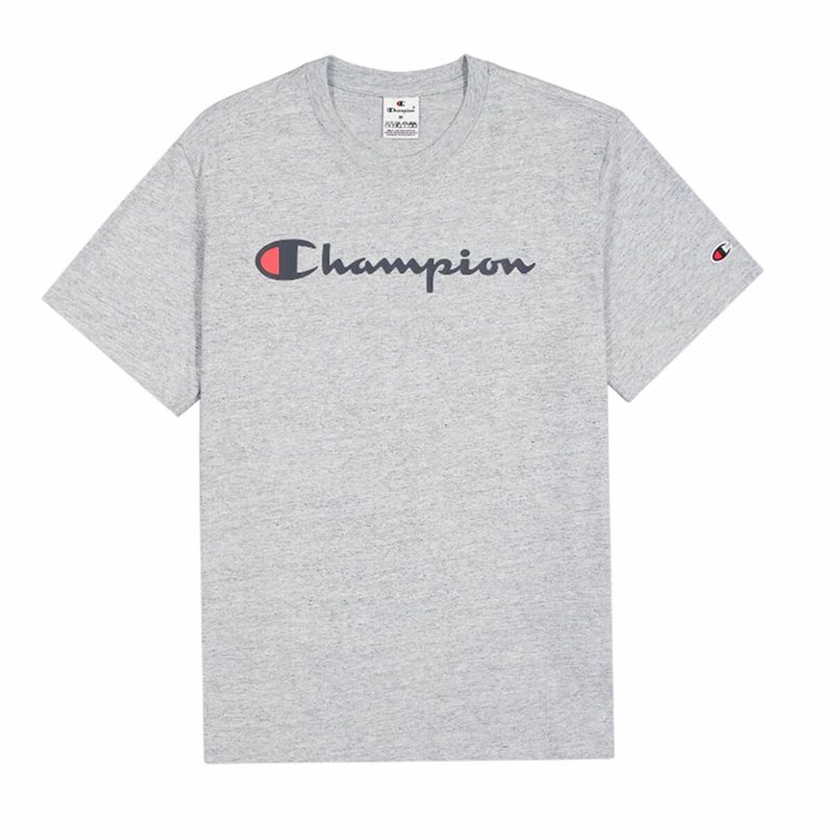 T-shirt med kortärm Herr Champion Crewneck Ljusgrå