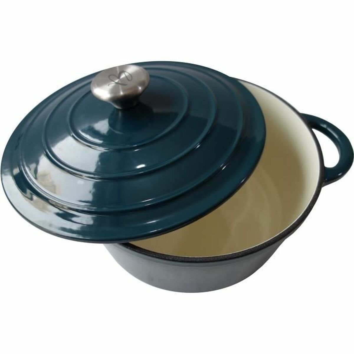 Kastrull med lock Baumalu Blå Grön Vert Rostfritt stål Ø 24 cm