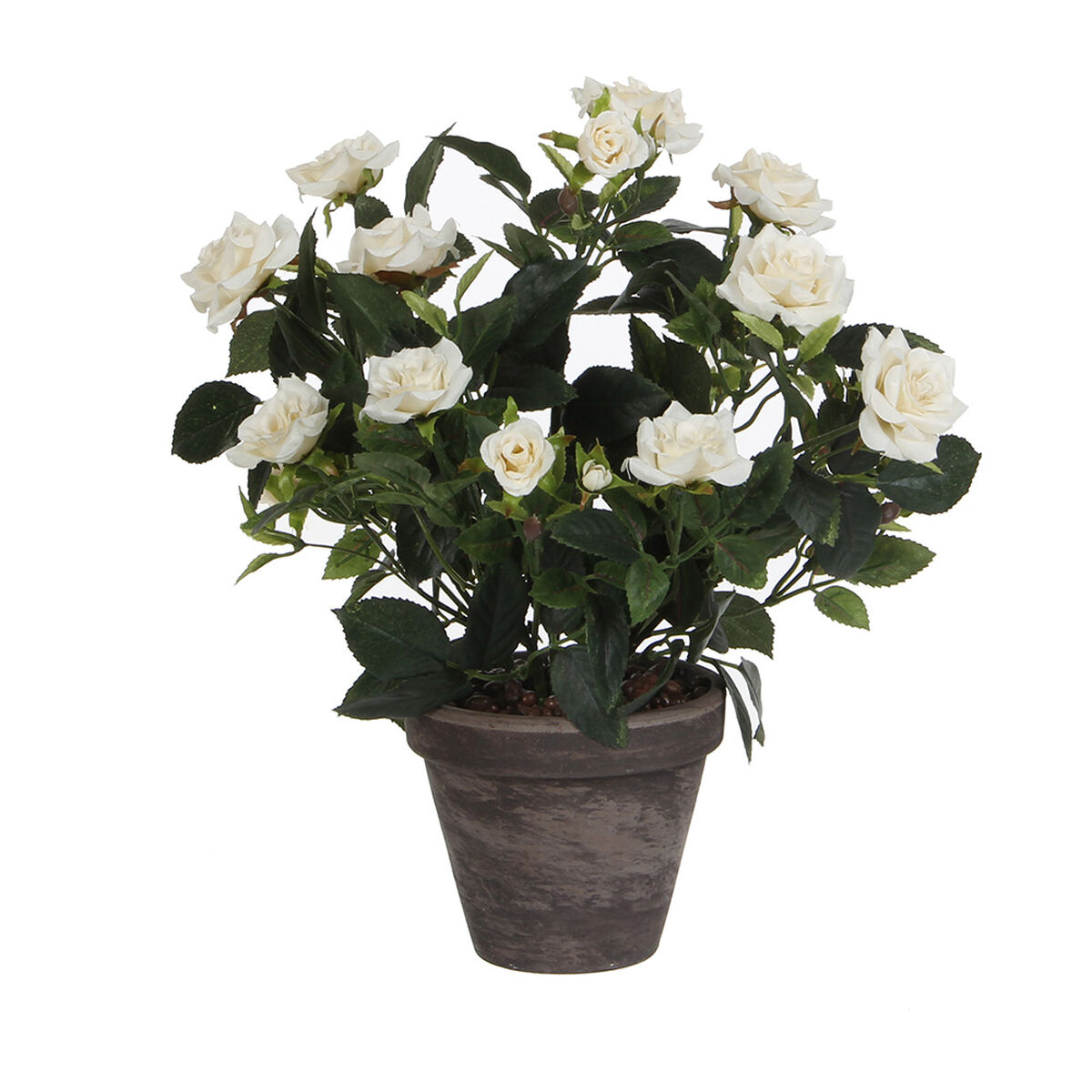 Dekorativ växt Mica Decorations Rosal Keramik PVC - 2