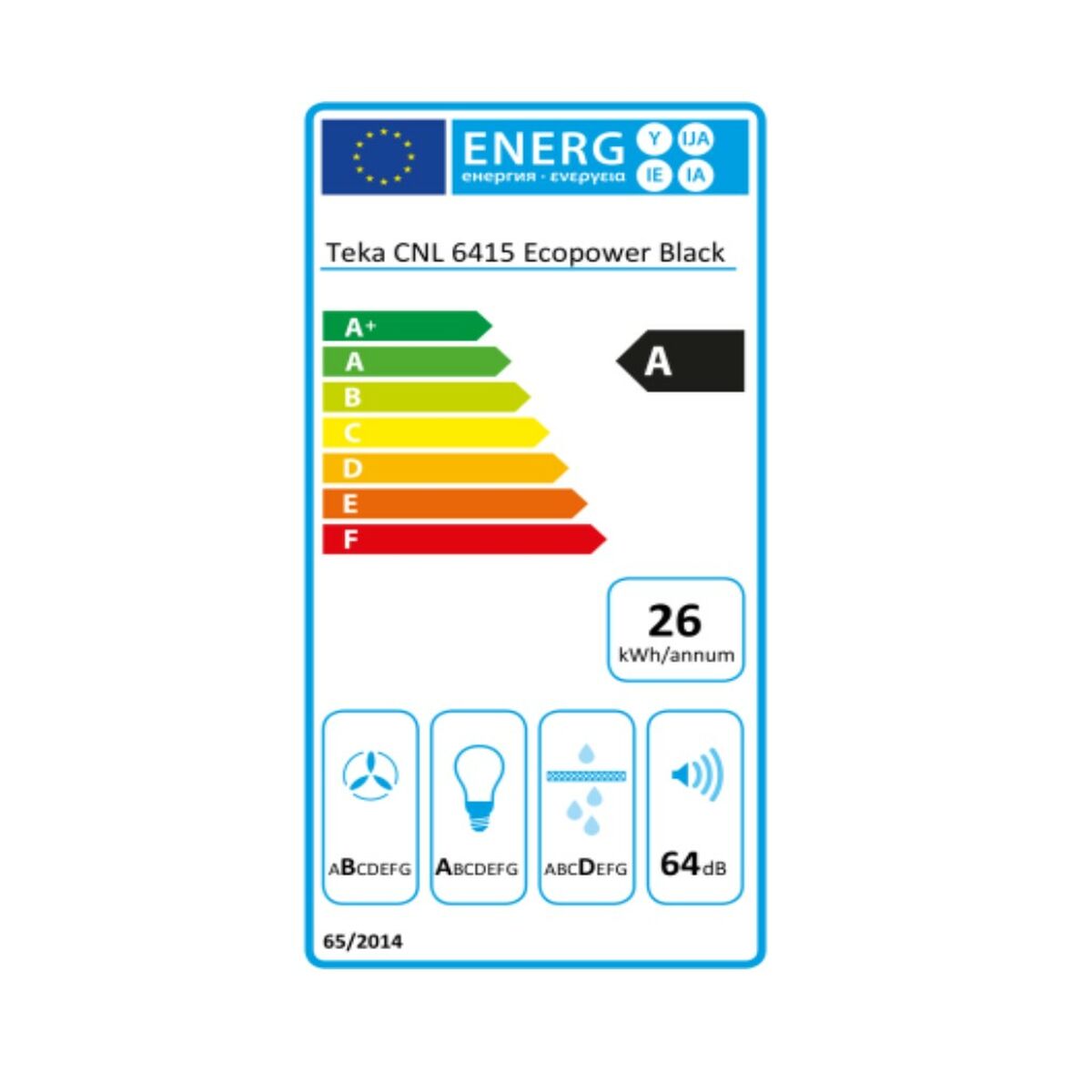 Konventionell fläkt Teka CNL6415BK 60 cm 385 m3/h 64 dB 110W - 3